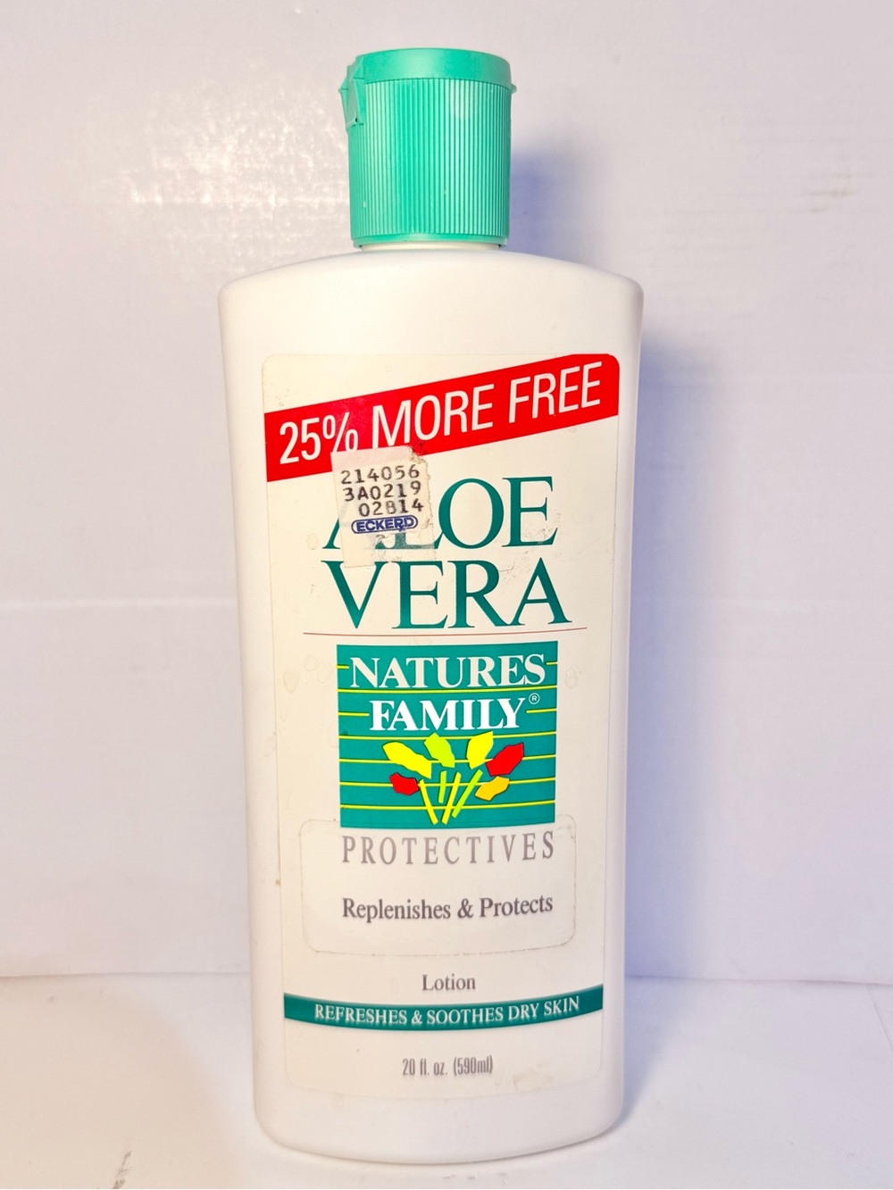Aloe Vera Protective Lotion - White with Teal Cap vintage 90’s movie prop